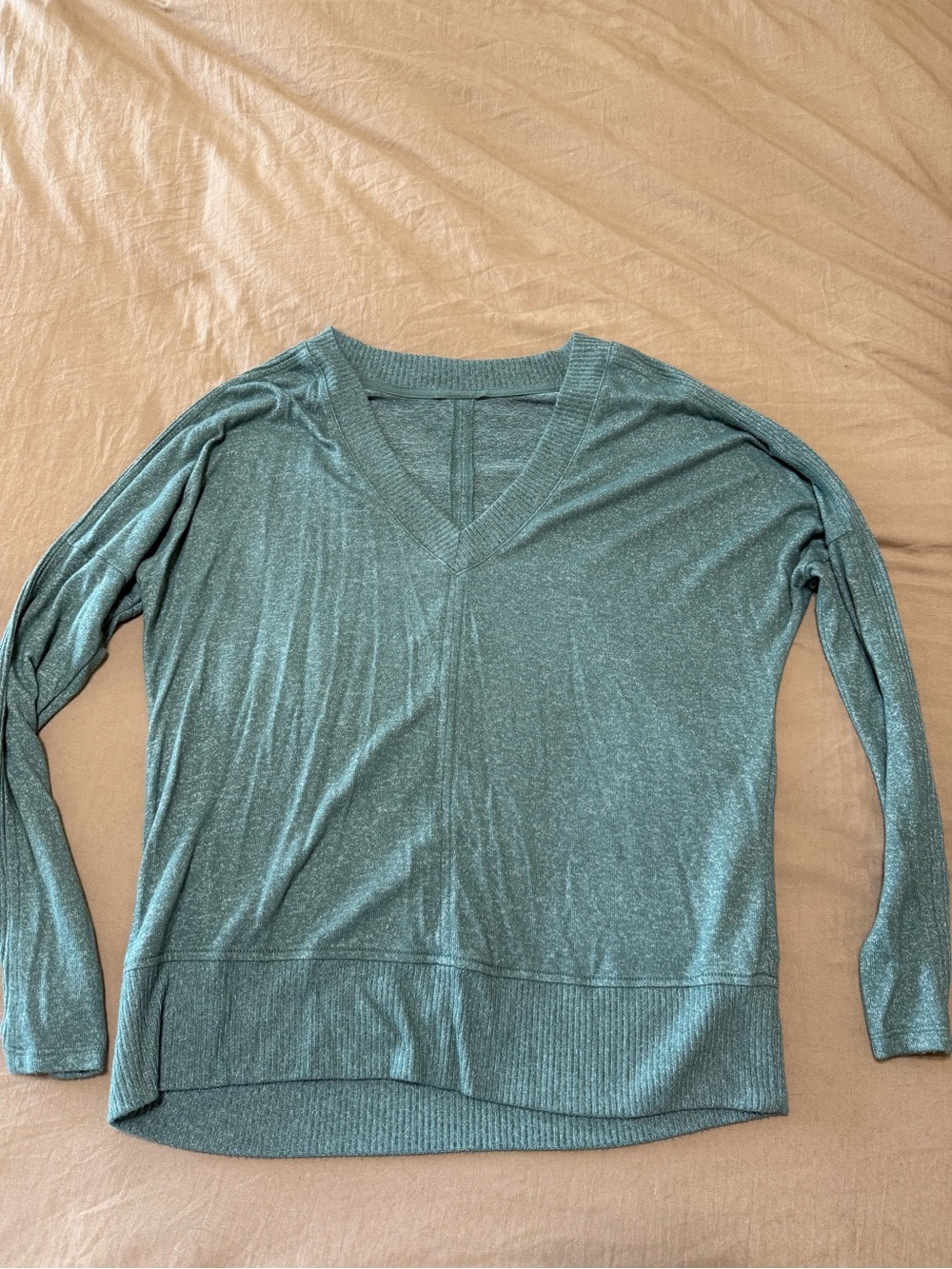 Buffalo David Bitton Teal V-Neck Lightweight Knit Sweater